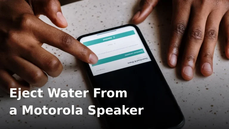 How to eject water from a Motorola speaker with sound