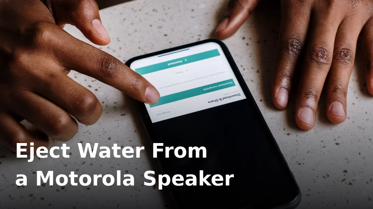 How to eject water from a Motorola speaker with sound