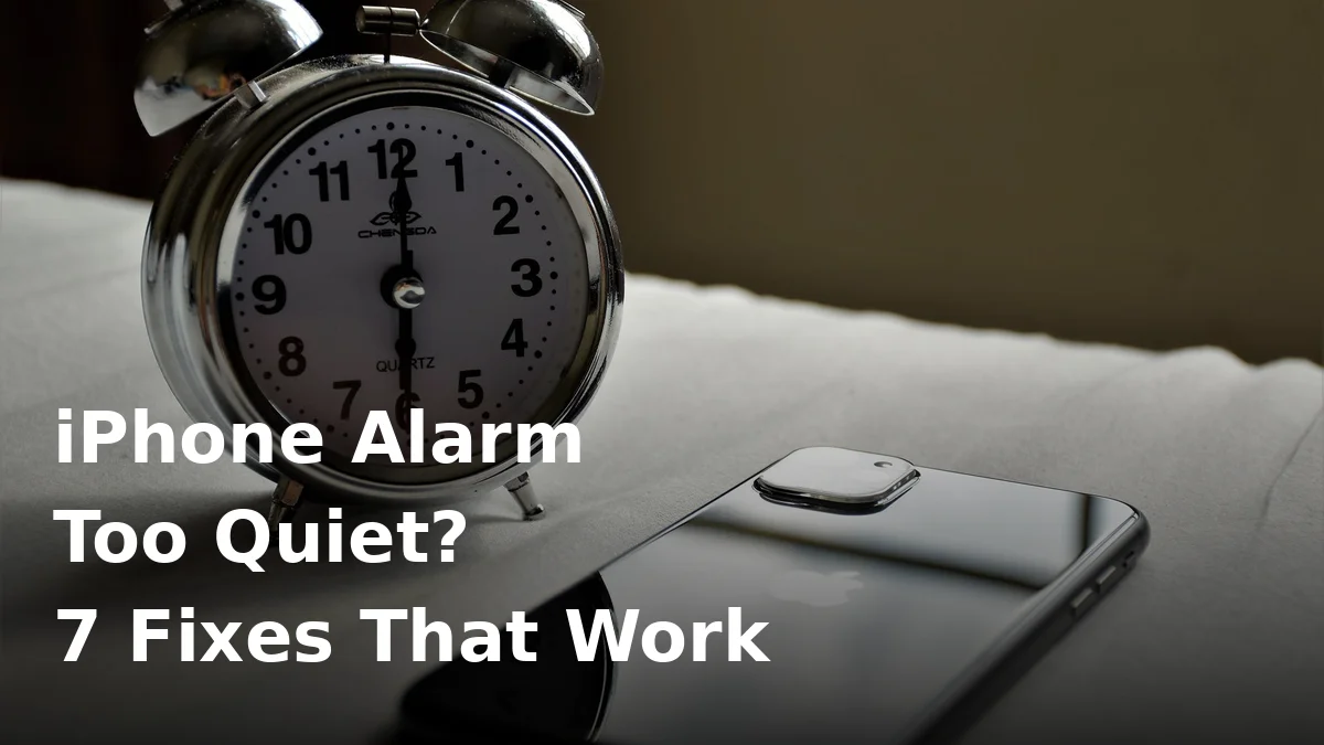 Why Is My iPhone Alarm So Quiet? 7 Fixes That Actually Work