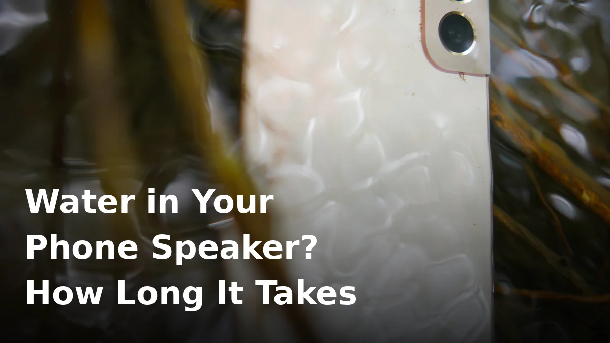 How Long Does It Take to Get Water Out of a Phone Speaker?