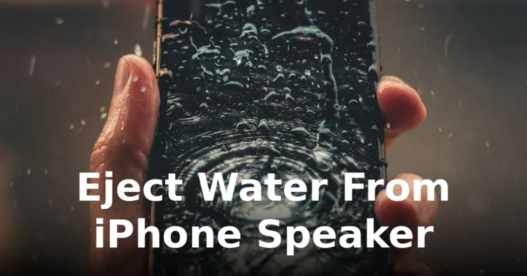 How to Eject Water From an iPhone Speaker